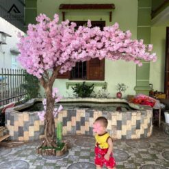 Cây hoa đào giả 2m trang trí tết mang tài lộc đến cho mọi nhà 8 cây hoa đào giả