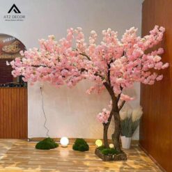 Cây hoa đào giả 2m trang trí tết mang tài lộc đến cho mọi nhà 11 cây hoa đào giả