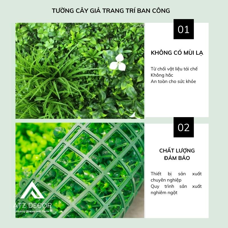 Tường cây giả ban công