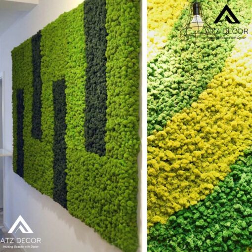 Tường rêu giả trang trí văn phòng cao cấp và sang trọng