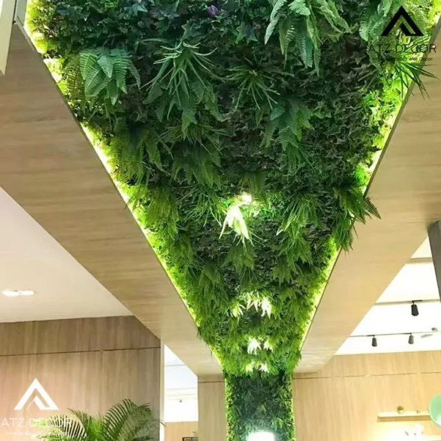 Trang chủ 45 tường cây xanh giả decor văn phòng