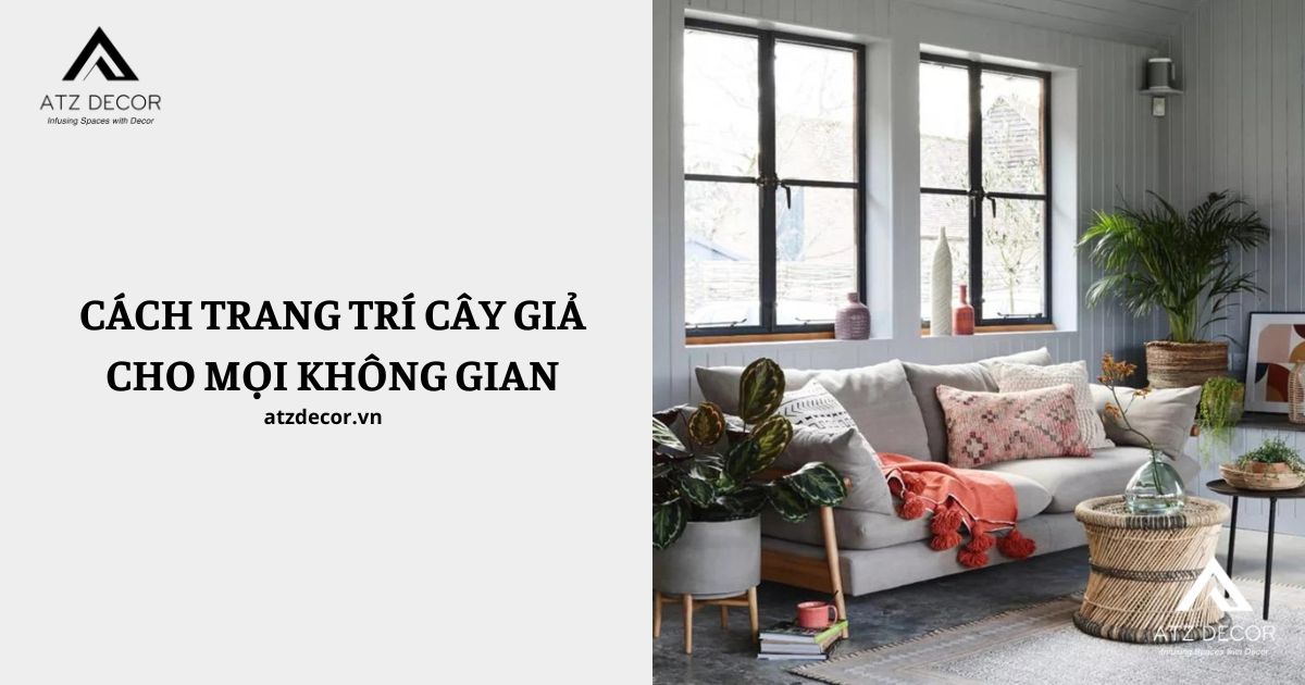 cách trang trí cây giả