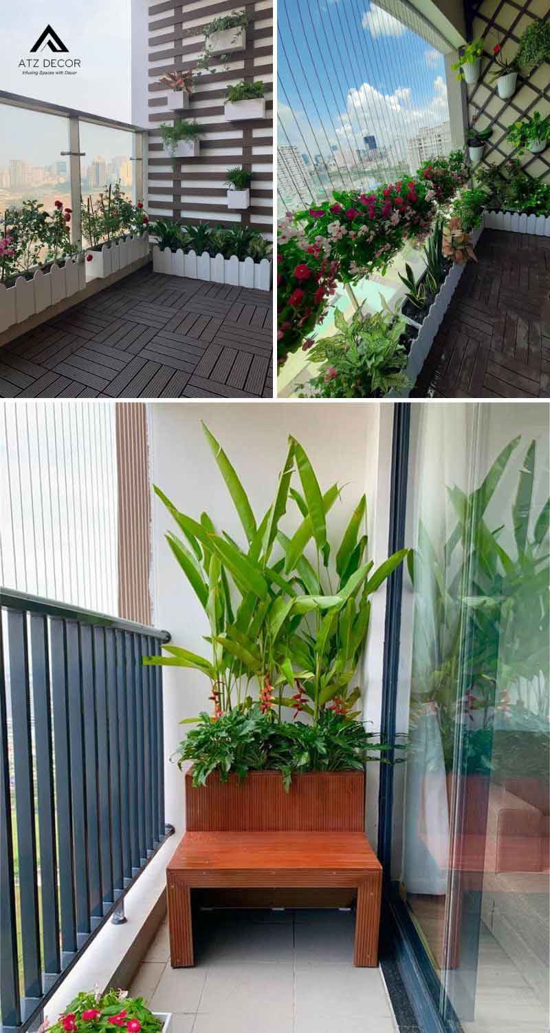 30+ mẫu tiểu cảnh ban công đẹp, trang trí bắt mắt, thiết kế ấn tượng 13 tiểu cảnh ban công