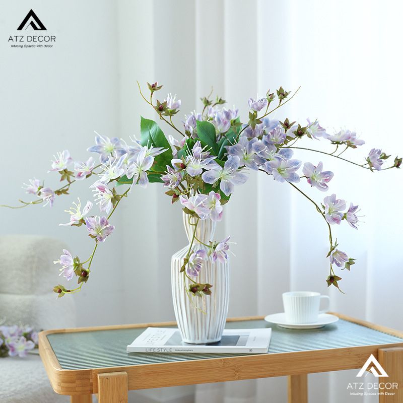 Cành hoa hải đường giả đẹp như thật, mang phong cách nhẹ nhàng, tinh tế 21 cành hoa hải đường giả