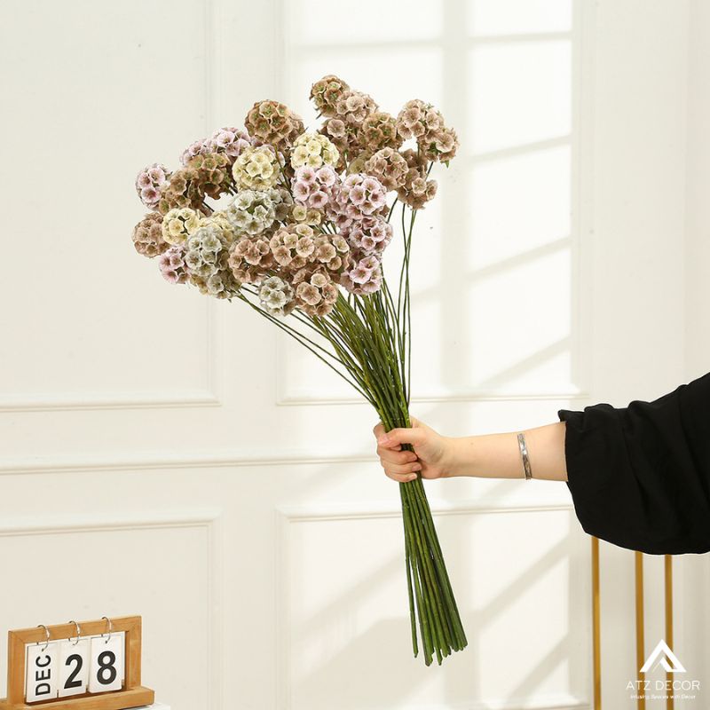 Cành hoa tiểu tú cầu tròn giả (80cm) mang nét đẹp trang nhã, tinh tế vào không gian sống 21 cành hoa tiểu tú cầu tròn giả
