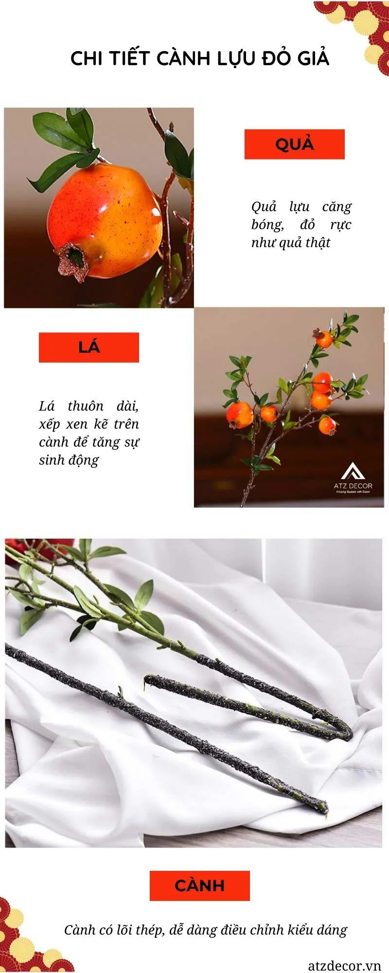 cành lựu giả