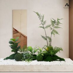 tiểu cảnh cây giả