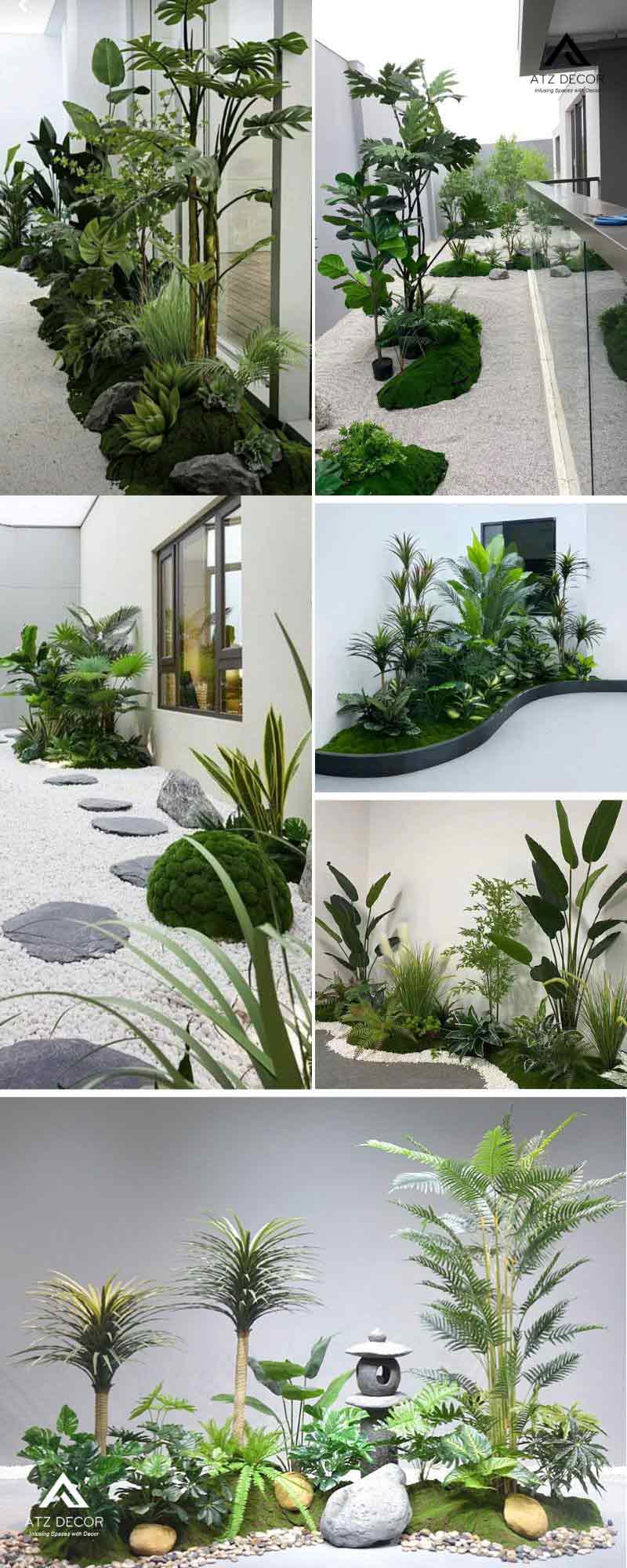 Tiểu cảnh cây giả sân vườn tiết kiệm thời gian và công sức chăm sóc 21 tiểu cảnh cây giả sân vườn