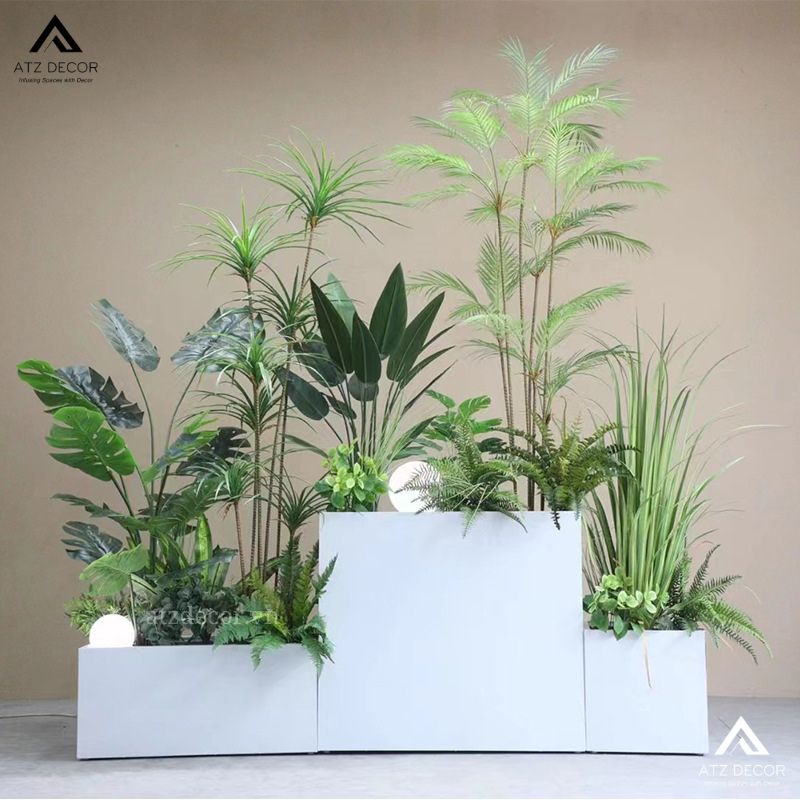 Tiểu cảnh cây giả nhà ống đẹp như thật, decor đầy sang trọng và tinh tế 12 tiểu cảnh cây giả nhà ống