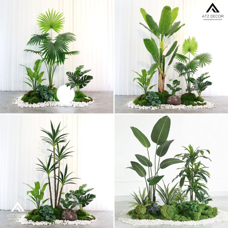 Tiểu cảnh cây giả nhà phố - Xanh mát tự nhiên, bền đẹp theo thời gian 16 tiểu cảnh cây giả nhà phố
