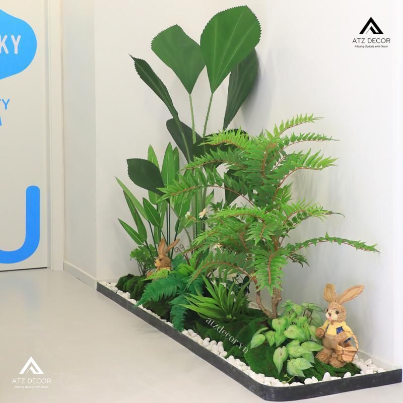 Tiểu cảnh cây giả nhà phố - Xanh mát tự nhiên, bền đẹp theo thời gian 20 tiểu cảnh cây giả nhà phố