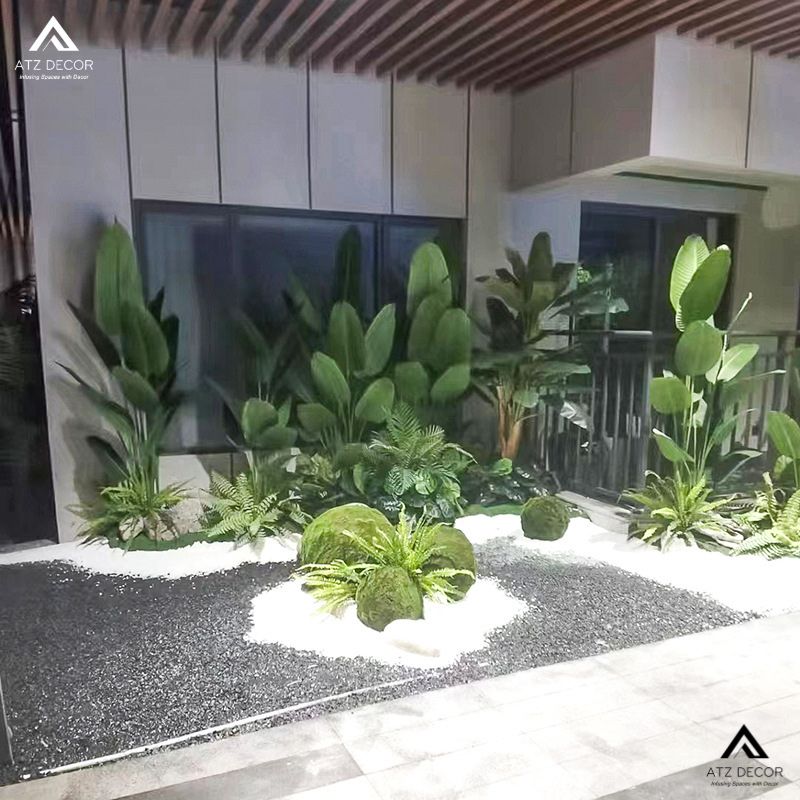 Tiểu cảnh cây giả sân vườn tiết kiệm thời gian và công sức chăm sóc 16 tiểu cảnh cây giả sân vườn