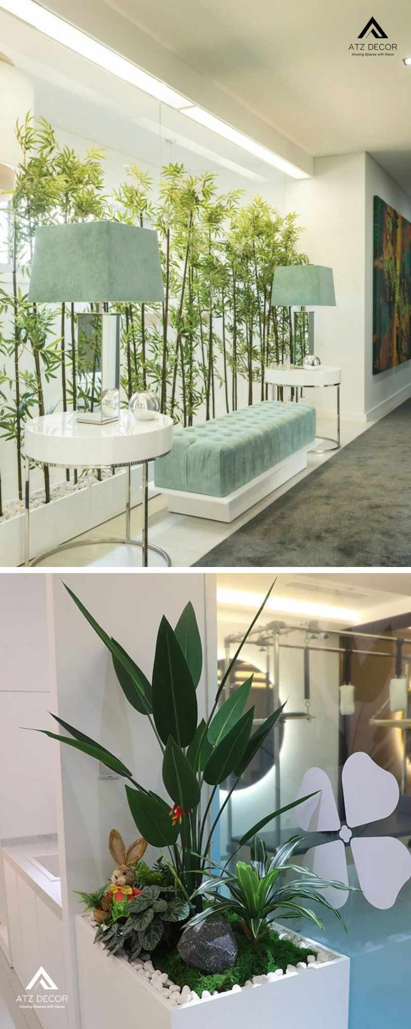 Tiểu cảnh cây giả Spa mang nét đẹp giống thật 90%, nâng tầm thẩm mỹ không gian 10 tiểu cảnh cây giả spa