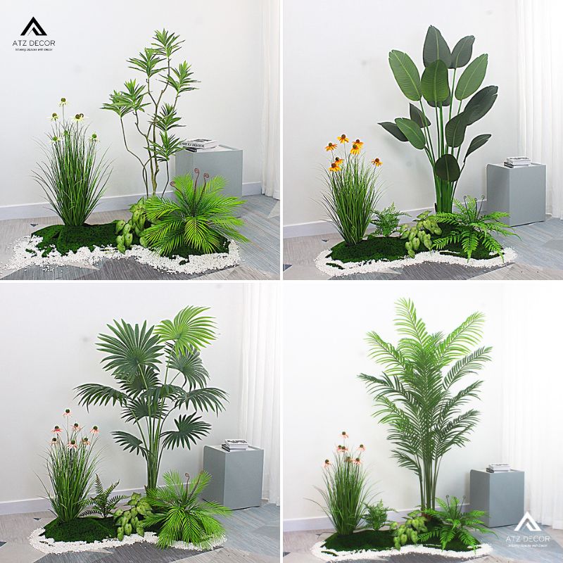 Tiểu cảnh cây giả Spa mang nét đẹp giống thật 90%, nâng tầm thẩm mỹ không gian 15 tiểu cảnh cây giả spa