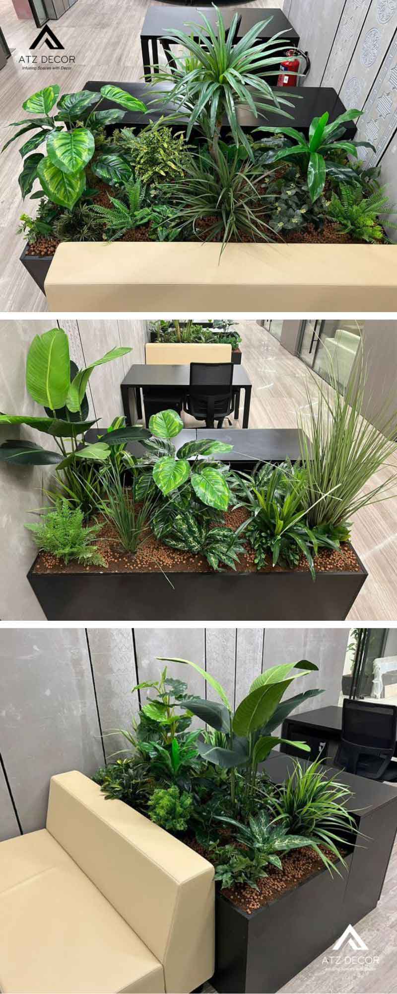 Tiểu cảnh cây giả nhà hàng hiện đại, mang đến điểm nhấn tinh tế cho không gian 12 tiểu cảnh cây giả nhà hàng