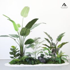tiểu cảnh cây giả