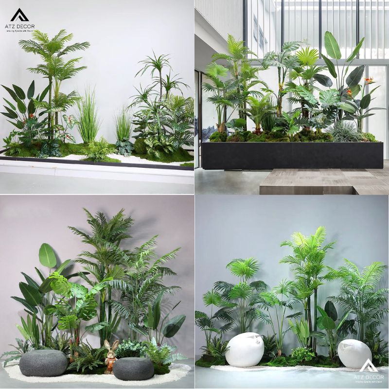 Tiểu cảnh cây giả trung tâm thương mại đầy ấn tượng và độc đáo 12 tiểu cảnh cây giả trung tâm thương mại