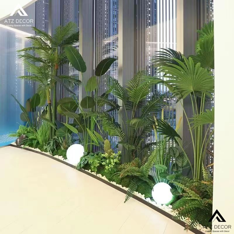 Tiểu cảnh cây giả trung tâm thương mại đầy ấn tượng và độc đáo 24 tiểu cảnh cây giả trung tâm thương mại