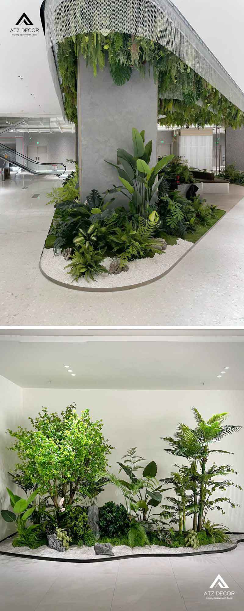 Tiểu cảnh cây giả trung tâm thương mại đầy ấn tượng và độc đáo 10 tiểu cảnh cây giả trung tâm thương mại