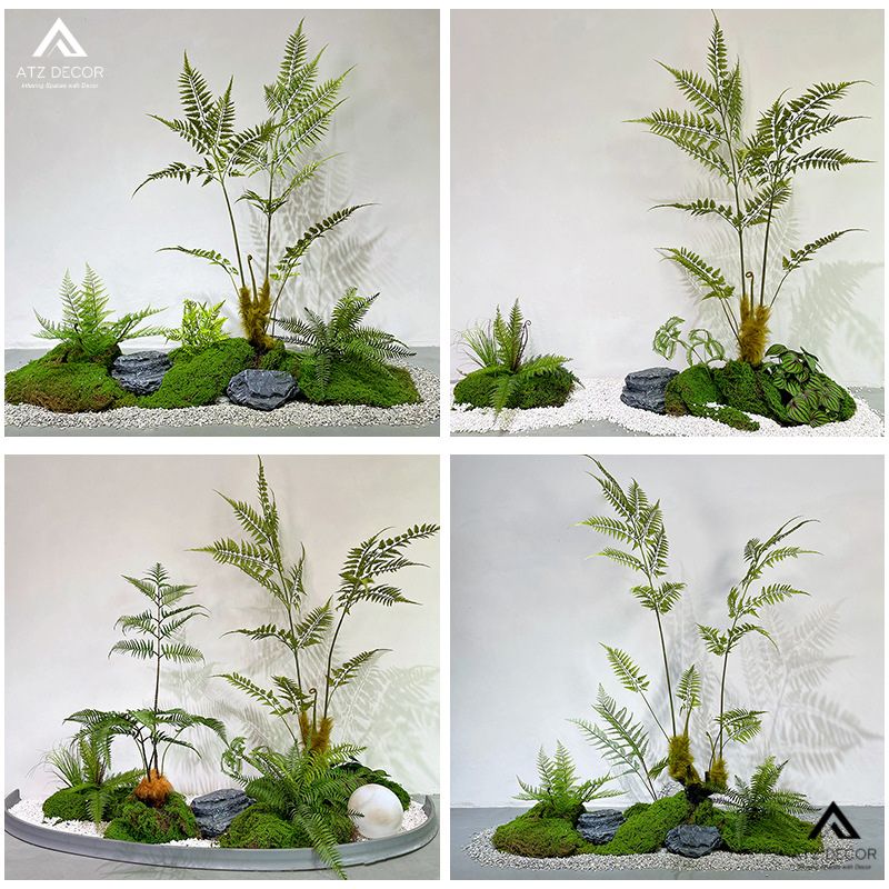 Tiểu cảnh cây giả sân vườn tiết kiệm thời gian và công sức chăm sóc 20 tiểu cảnh cây giả sân vườn