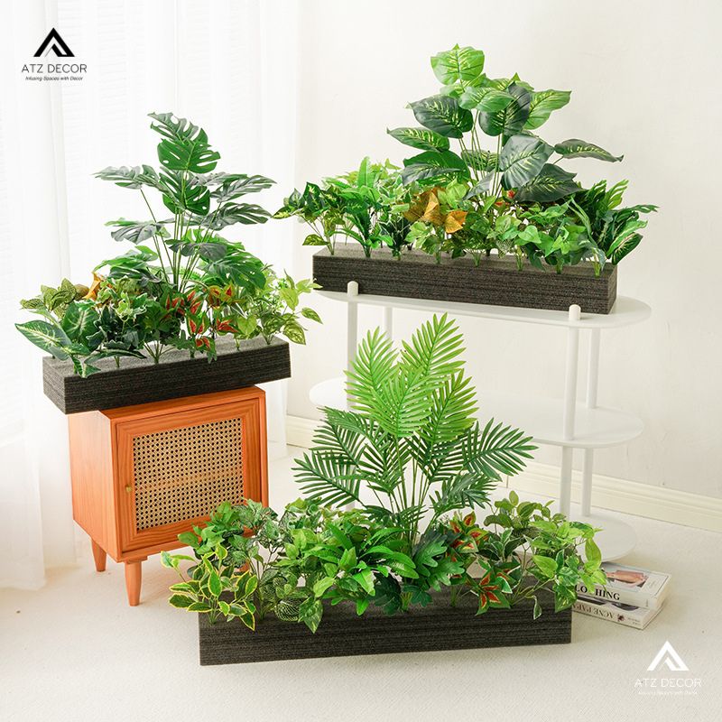 Tiểu cảnh cây giả shop quần áo tạo nét ấn tượng, tươi mới cho không gian 13 tiểu cảnh cây giả shop quần áo