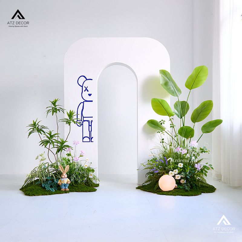 Tiểu cảnh cây giả shop quần áo tạo nét ấn tượng, tươi mới cho không gian 14 tiểu cảnh cây giả shop quần áo