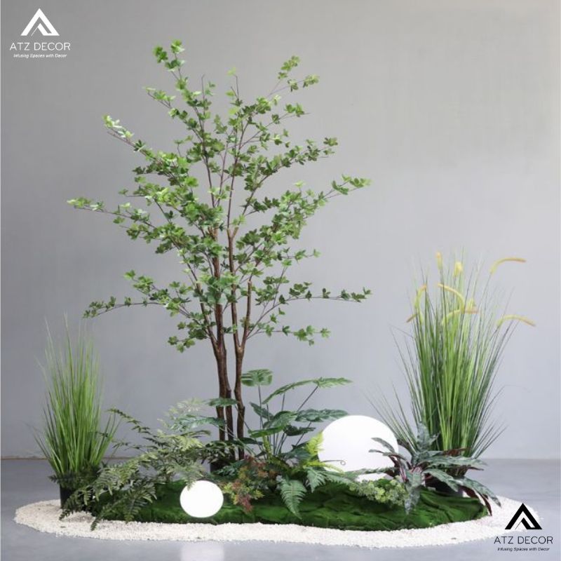 Tiểu cảnh cây giả chung cư - Sự lựa chọn xanh cho cuộc sống bận rộn 24 tiểu cảnh cây giả chung cư