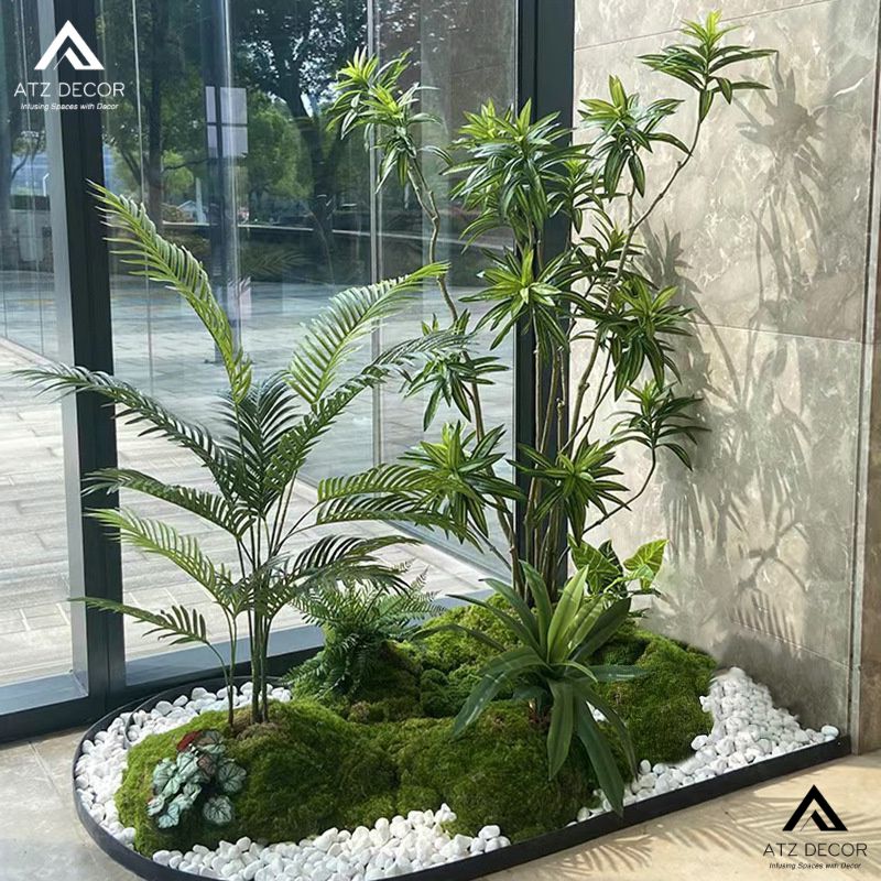 Thi công tiểu cảnh cây giả siêu thị trọn gói với mức giá tốt trên thị trường 18 tiểu cảnh cây giả siêu thị