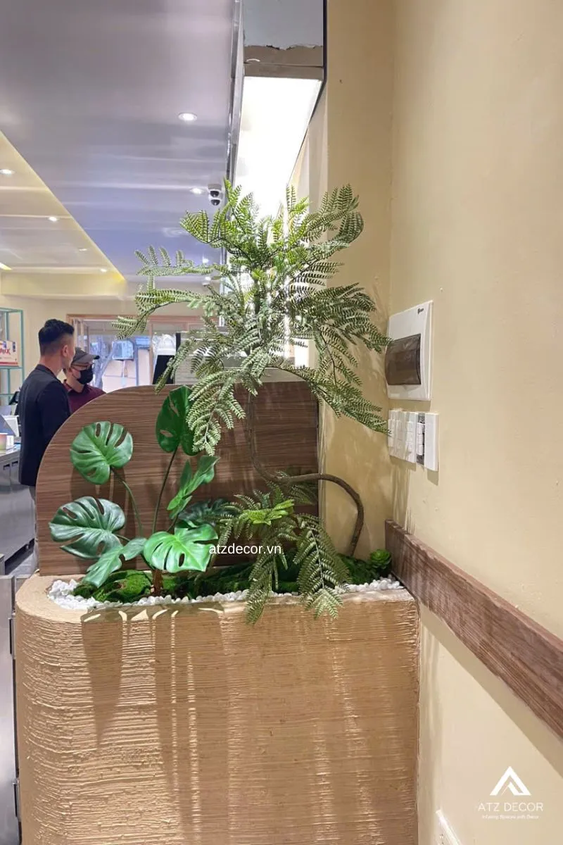 tiểu cảnh cây giả