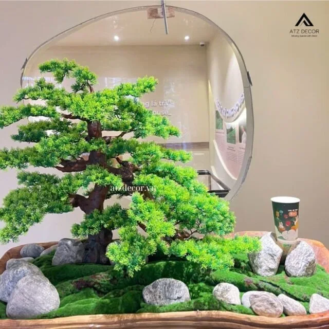 tiểu cảnh cây giả