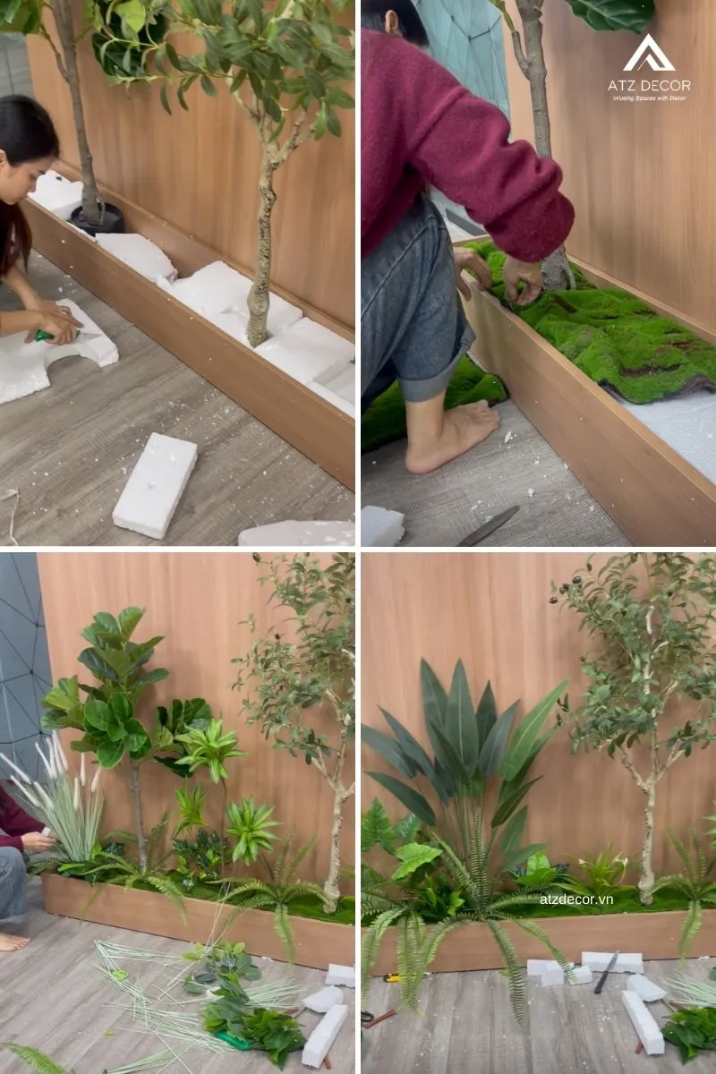 tiểu cảnh cây giả