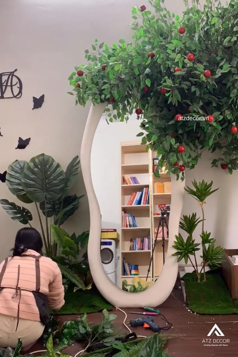 tiểu cảnh cây giả