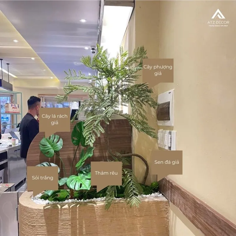 tiểu cảnh cây giả
