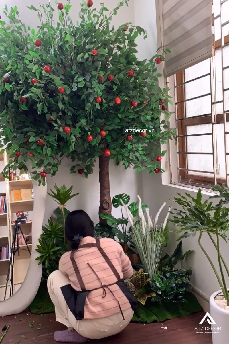 tiểu cảnh cây giả