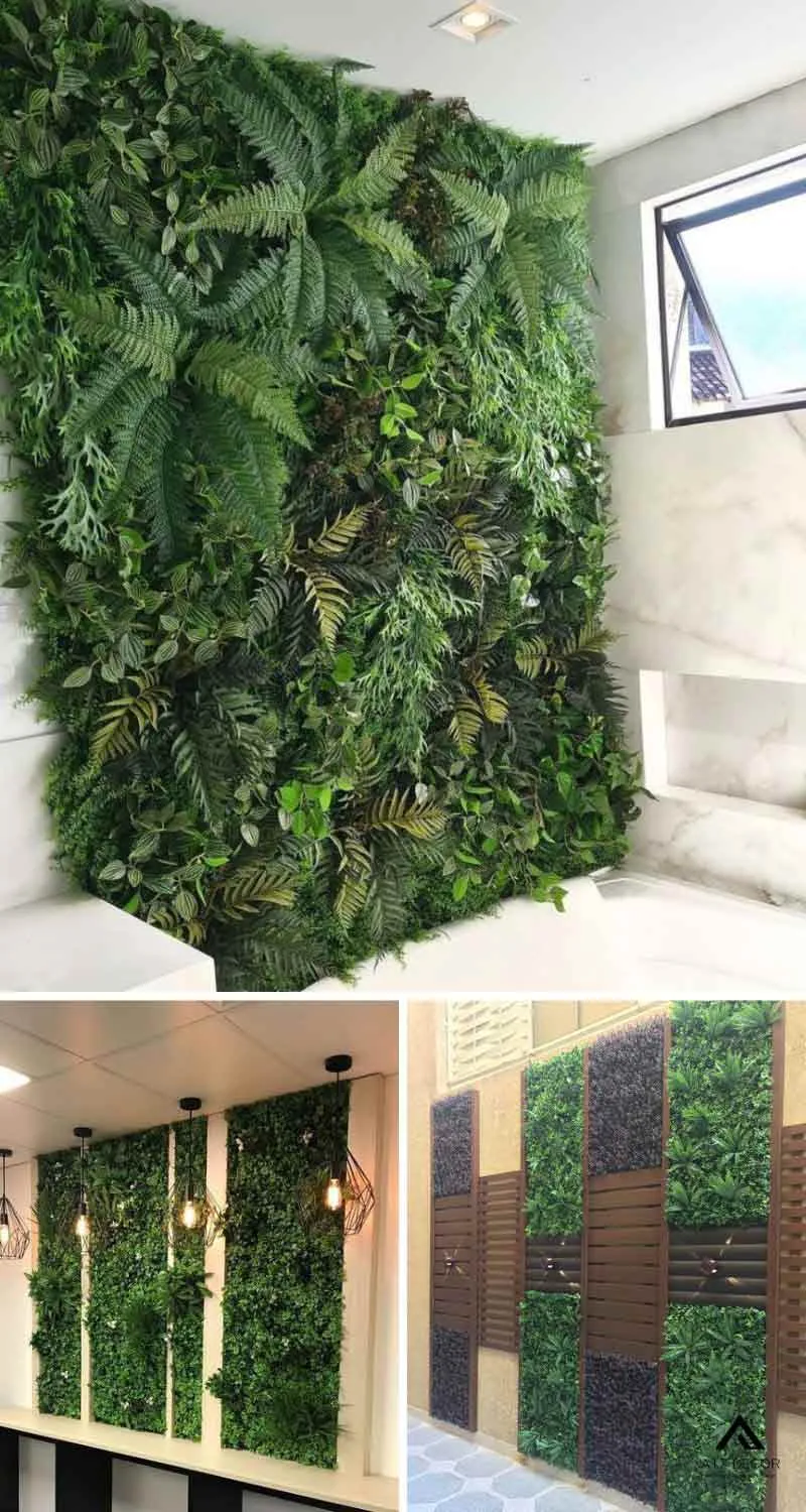 thi công tường cây xanh giả