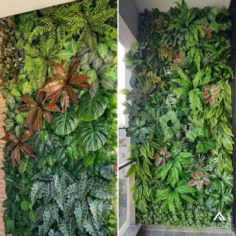 thi công vách cây giả