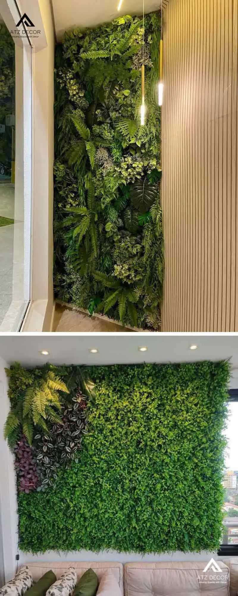 thi công vách cây giả