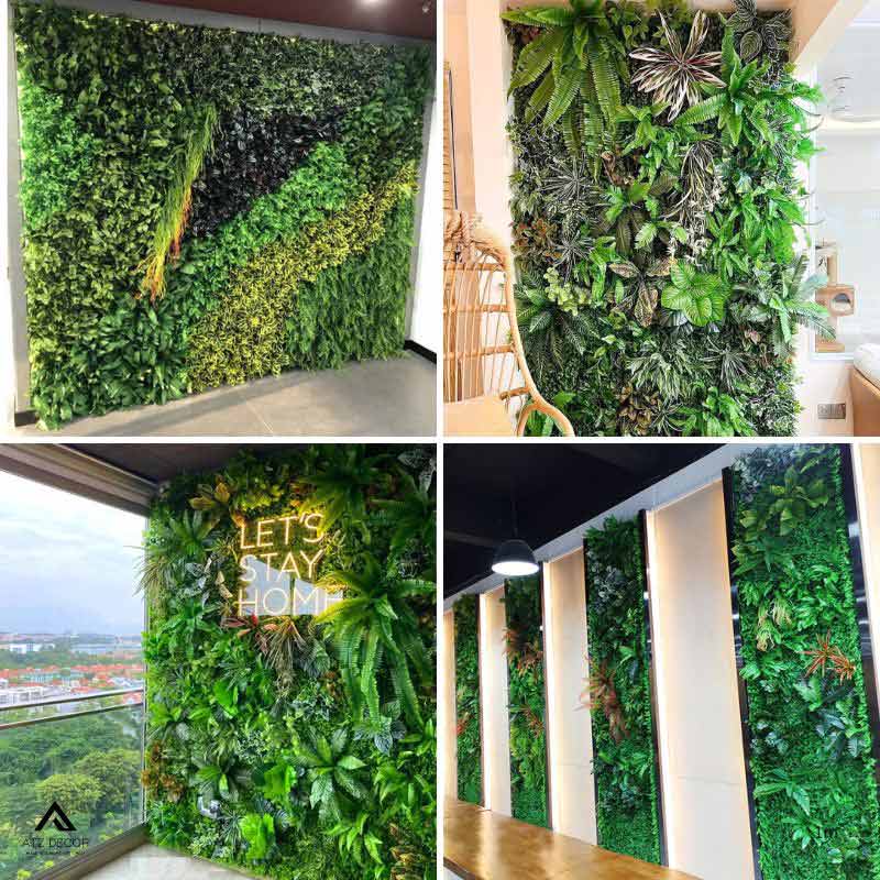 thi công tường cây xanh giả