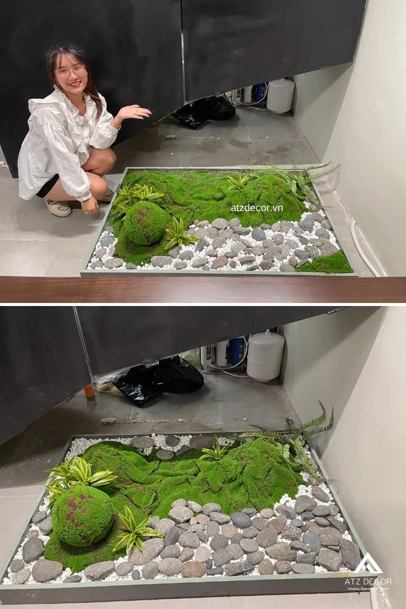 tiểu cảnh cây giả