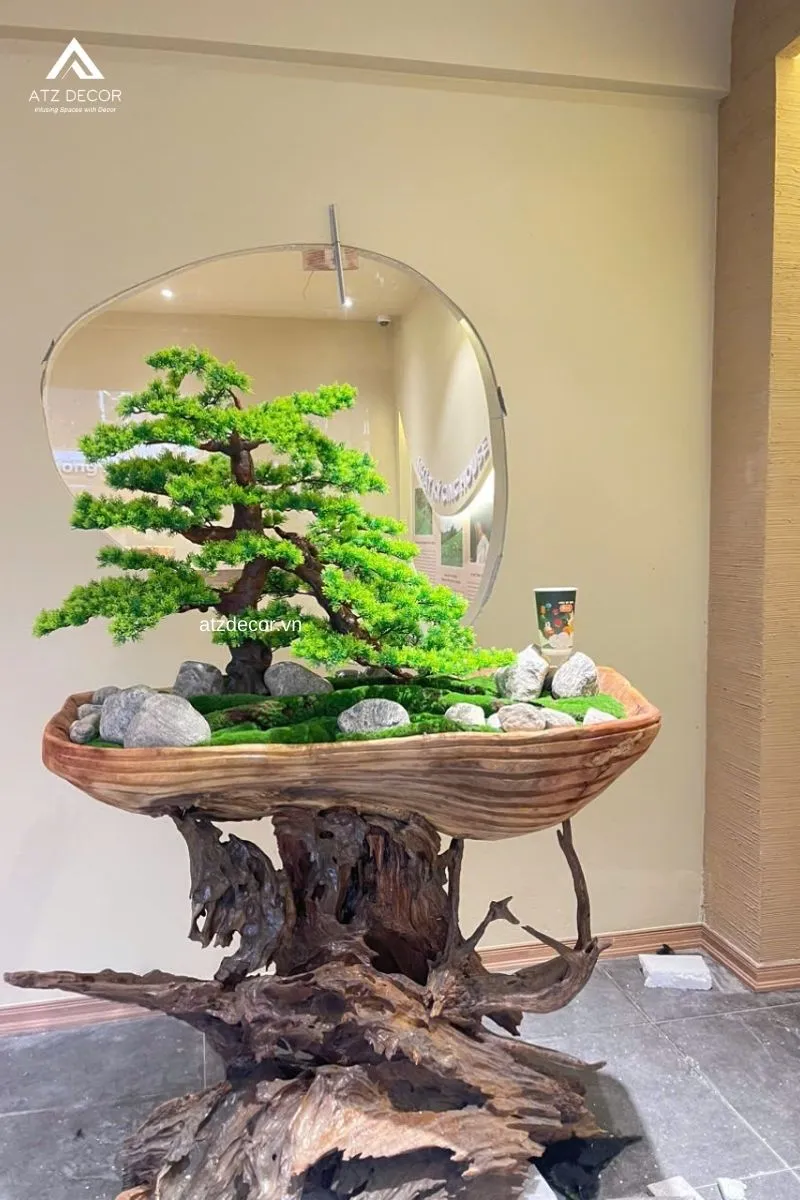 tiểu cảnh cây giả