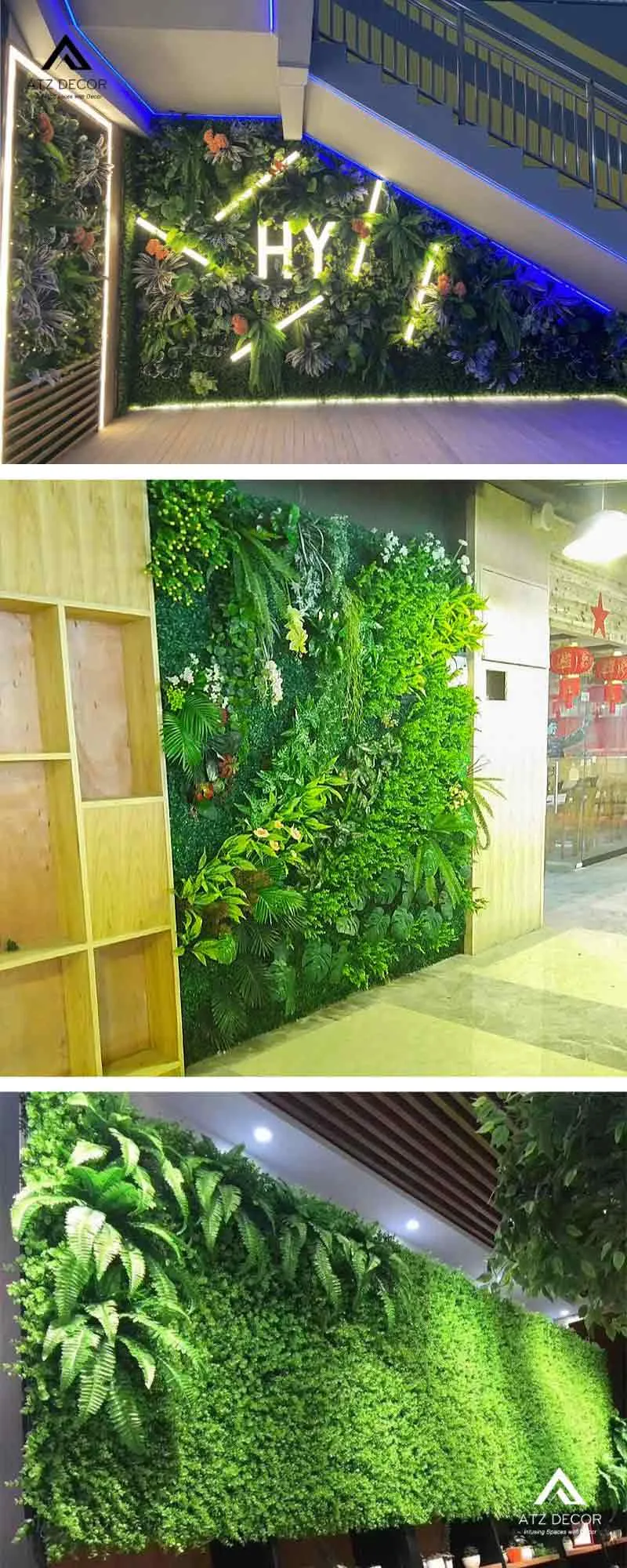 tường cây cảnh giả