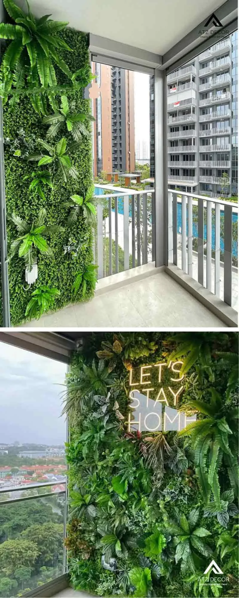 tường cây cảnh giả