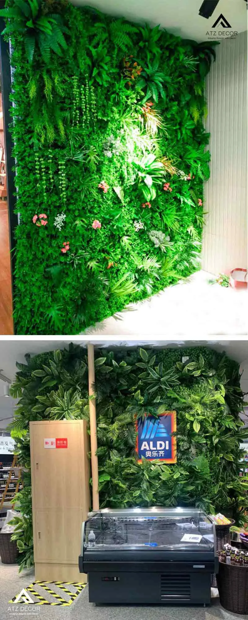 tường cây cảnh giả