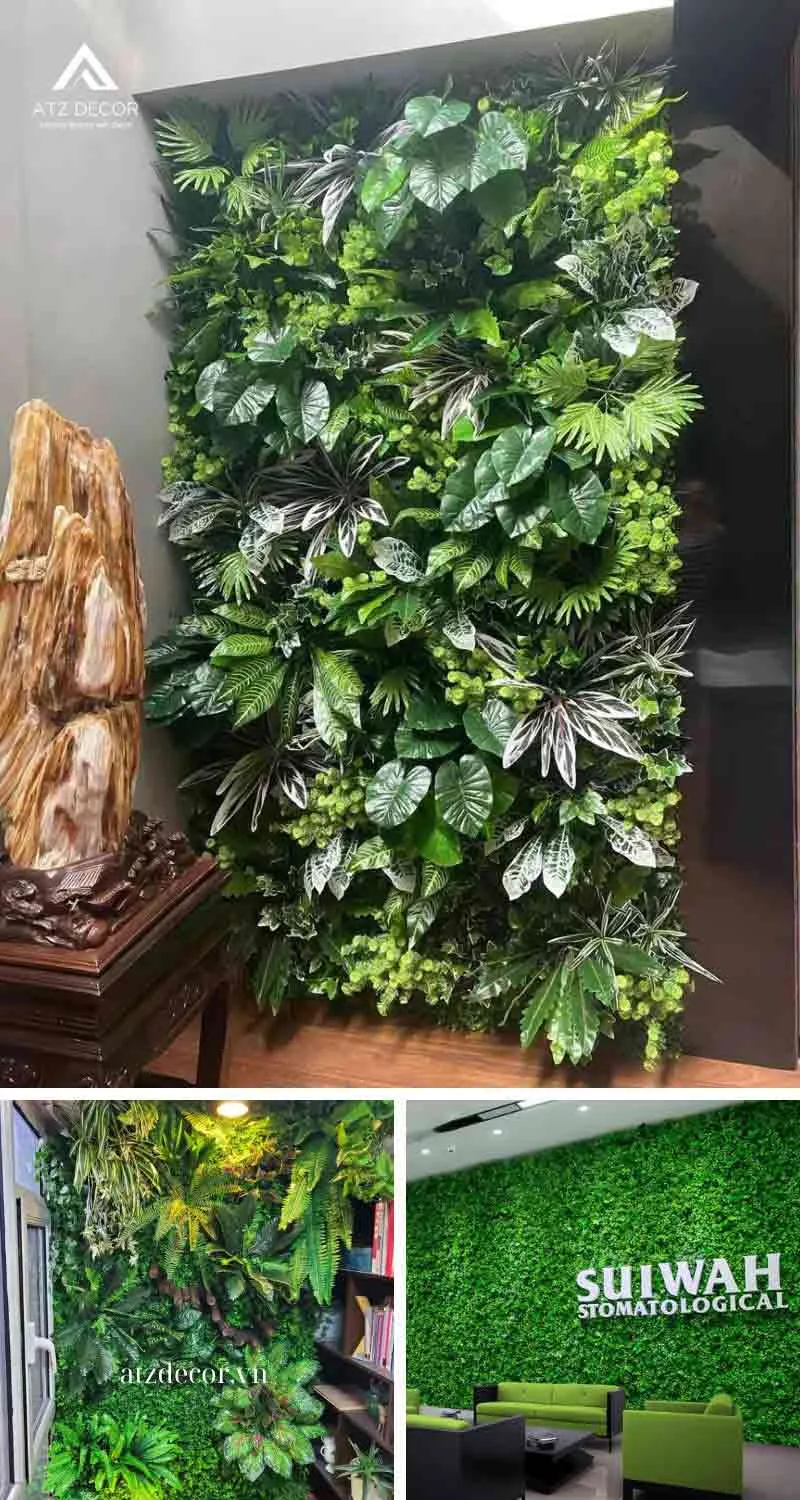 tường cây nhựa