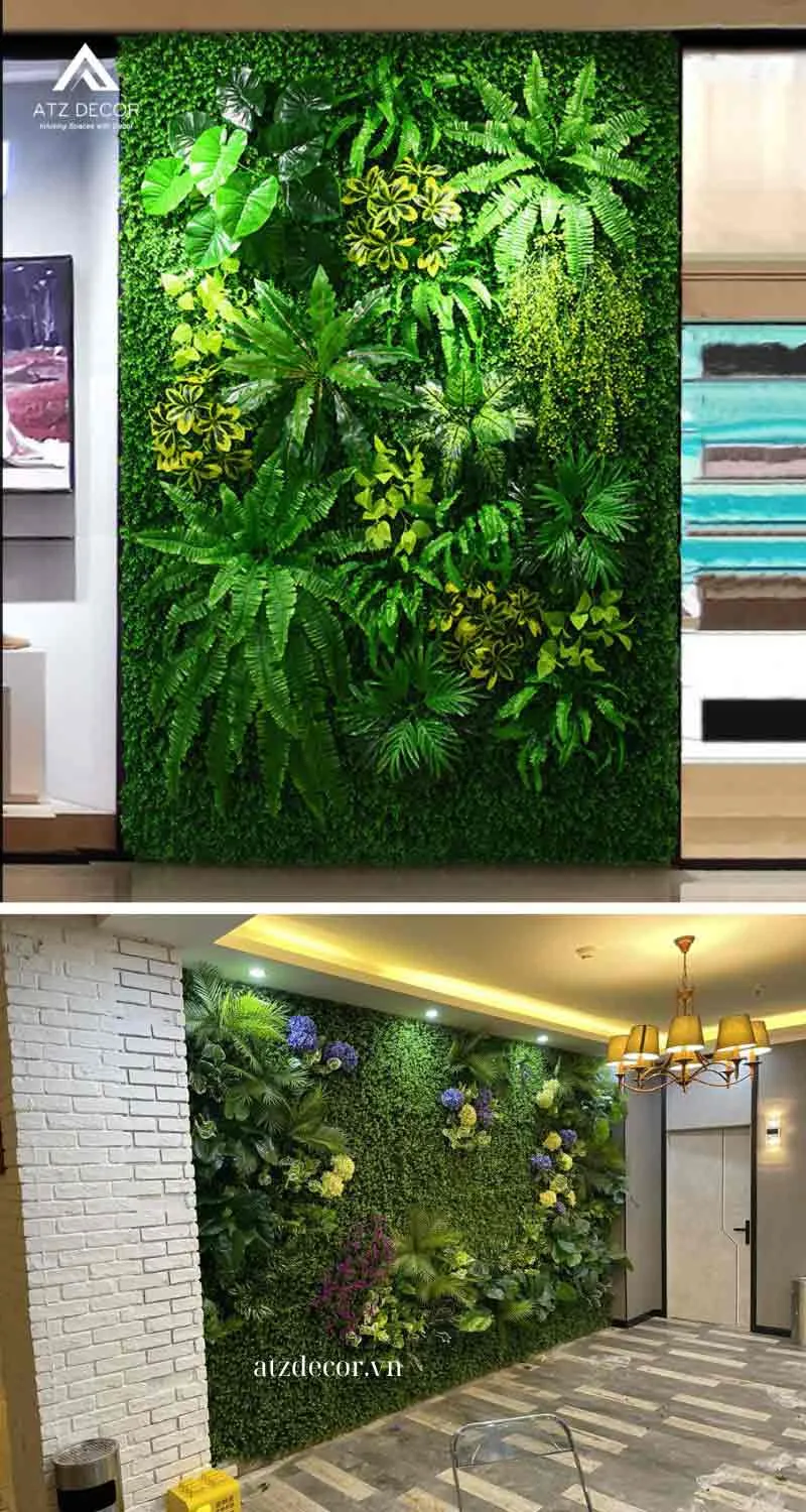 tường cây nhựa
