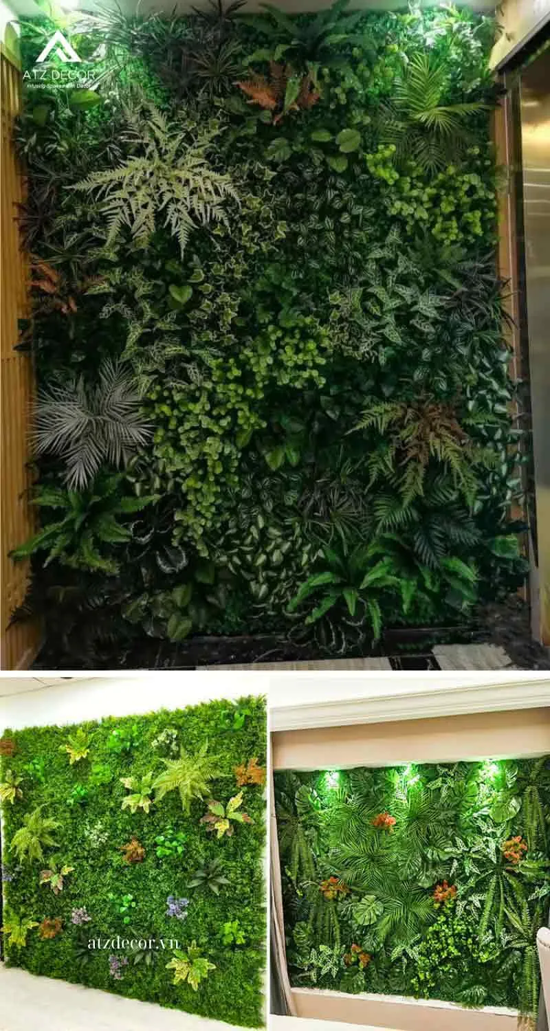 vách cây xanh giả
