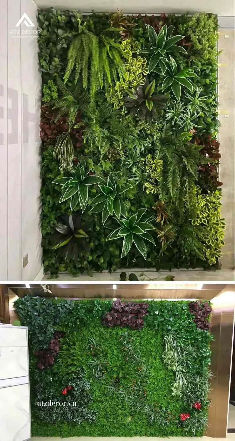 vách cây xanh giả