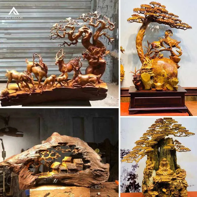 tiểu cảnh gỗ