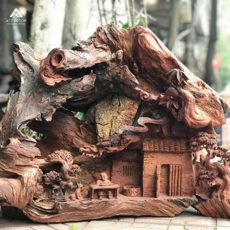 tiểu cảnh gỗ