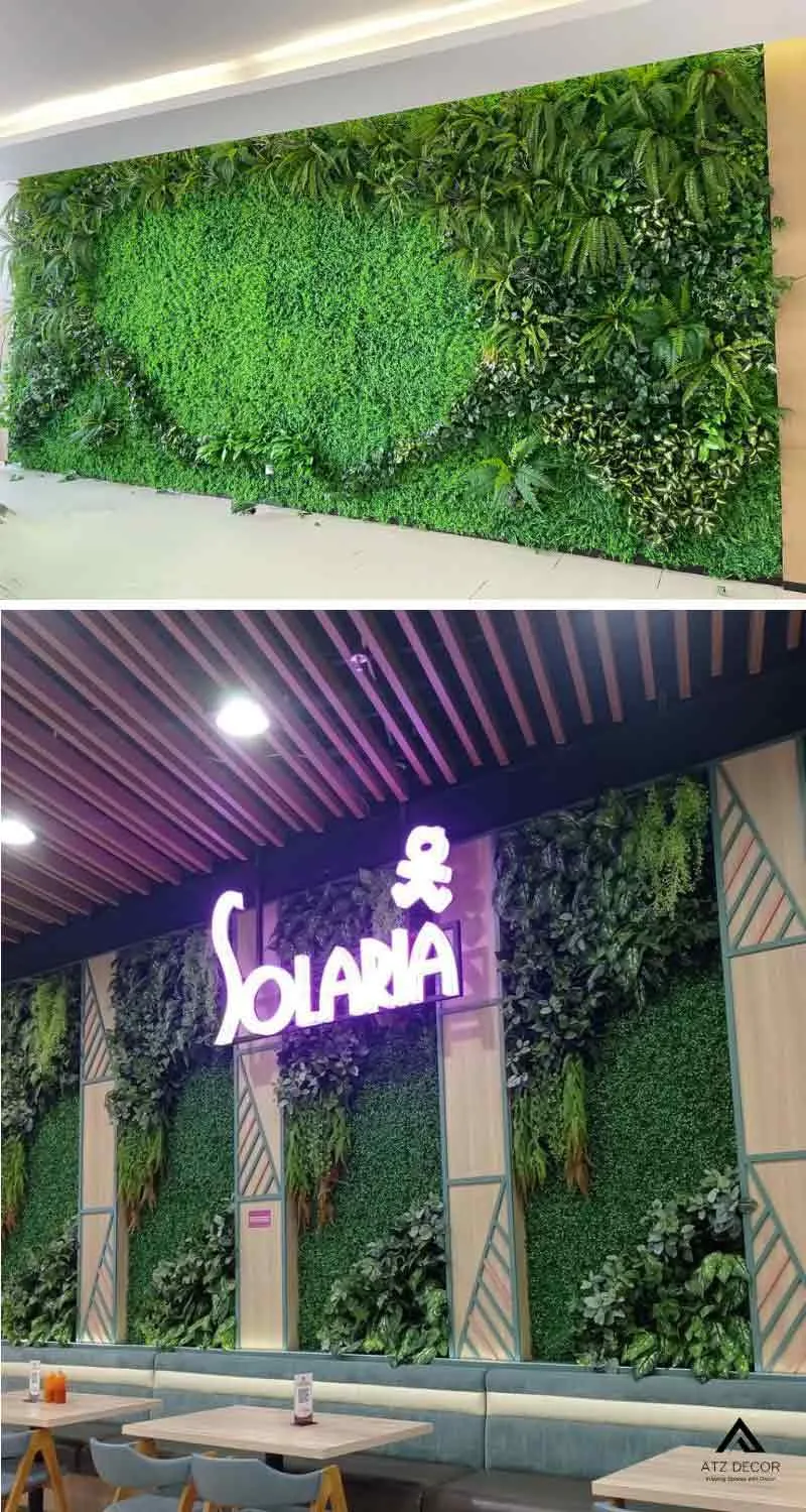 mảng tường cây xanh giả